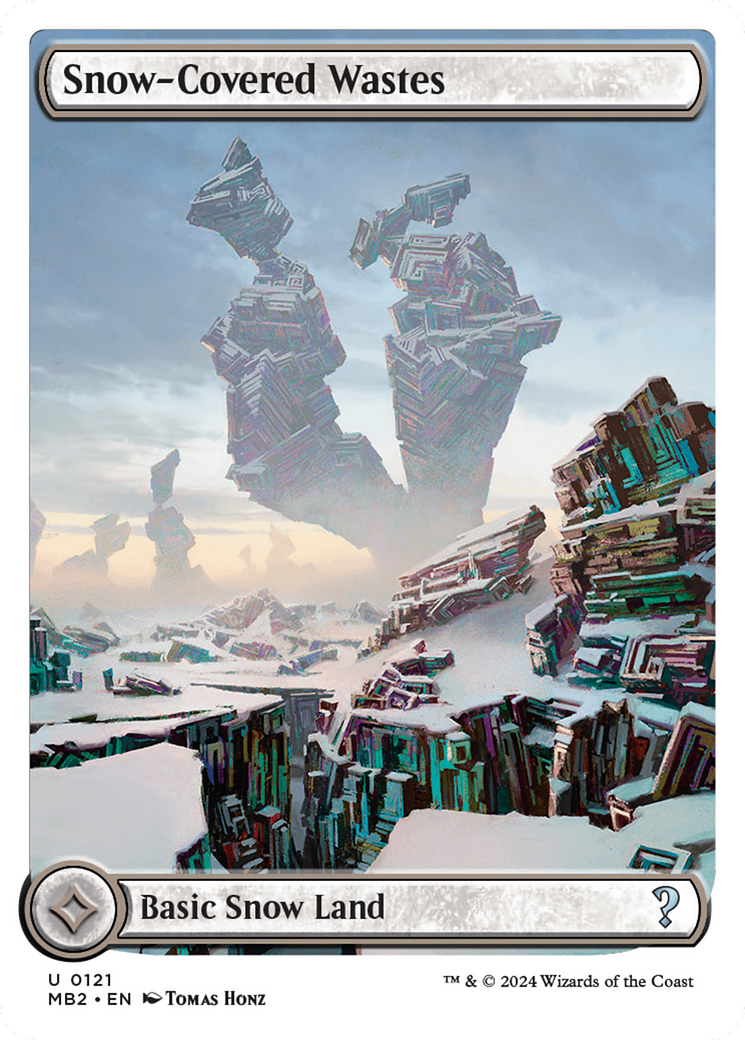 Snow-Covered Wastes (White Border) [Mystery Booster 2] | The Gaming-Verse