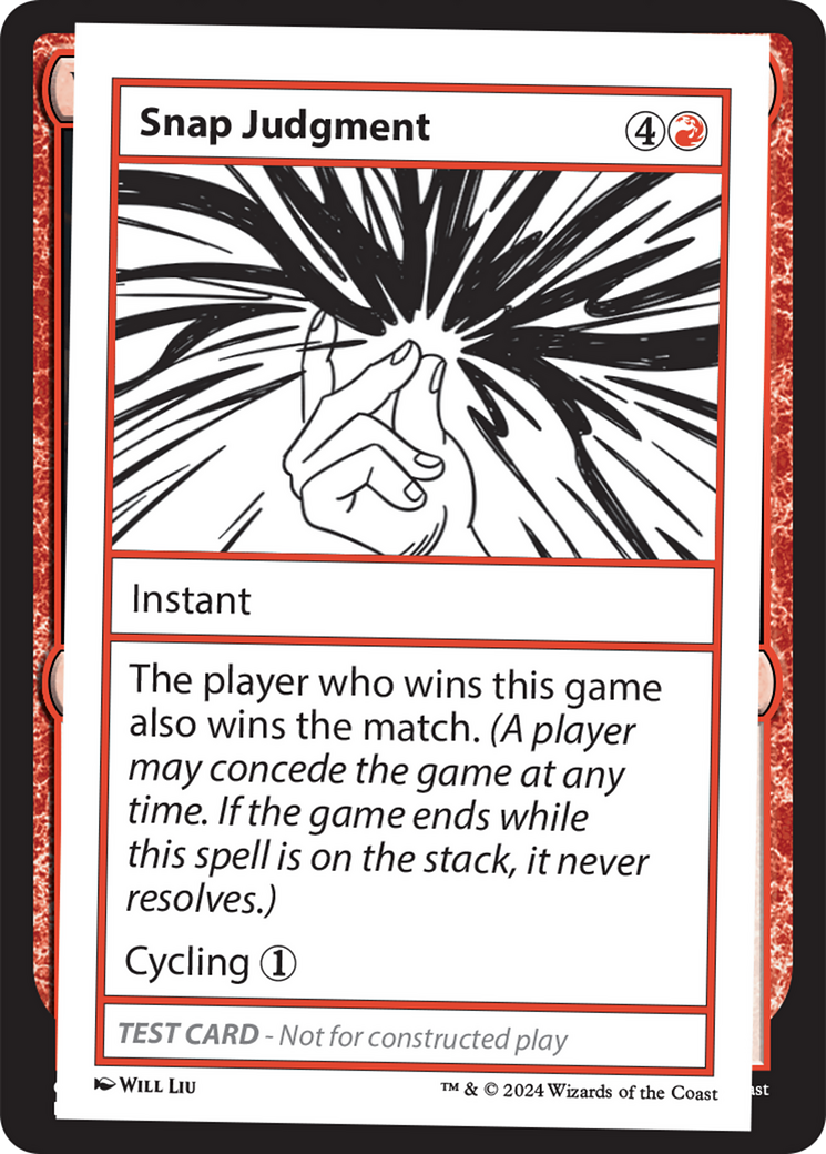 Snap Judgment [Mystery Booster 2 Playtest Cards] | The Gaming-Verse