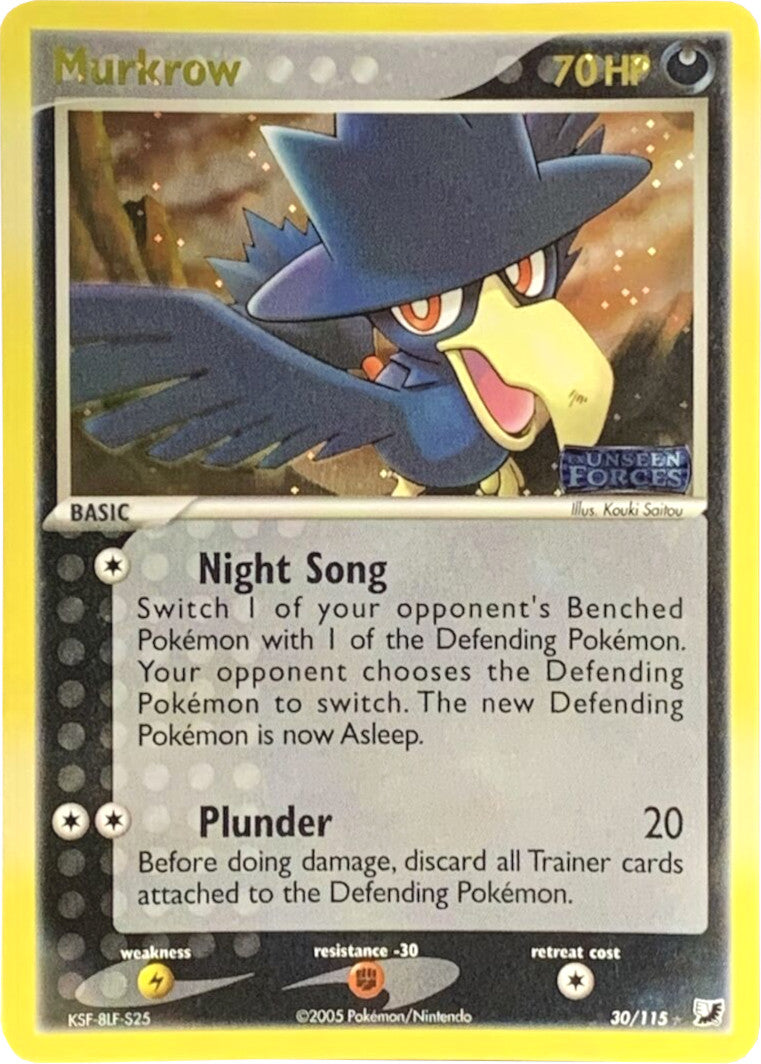 Murkrow (30/115) (Stamped) [EX: Unseen Forces] | The Gaming-Verse