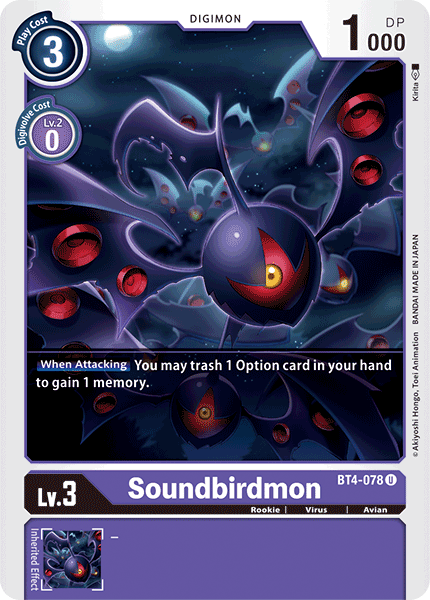 Soundbirdmon [BT4-078] [Great Legend] | The Gaming-Verse