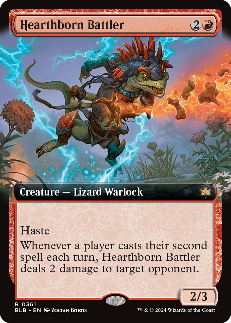 Hearthborn Battler (Extended Art) [Bloomburrow] | The Gaming-Verse