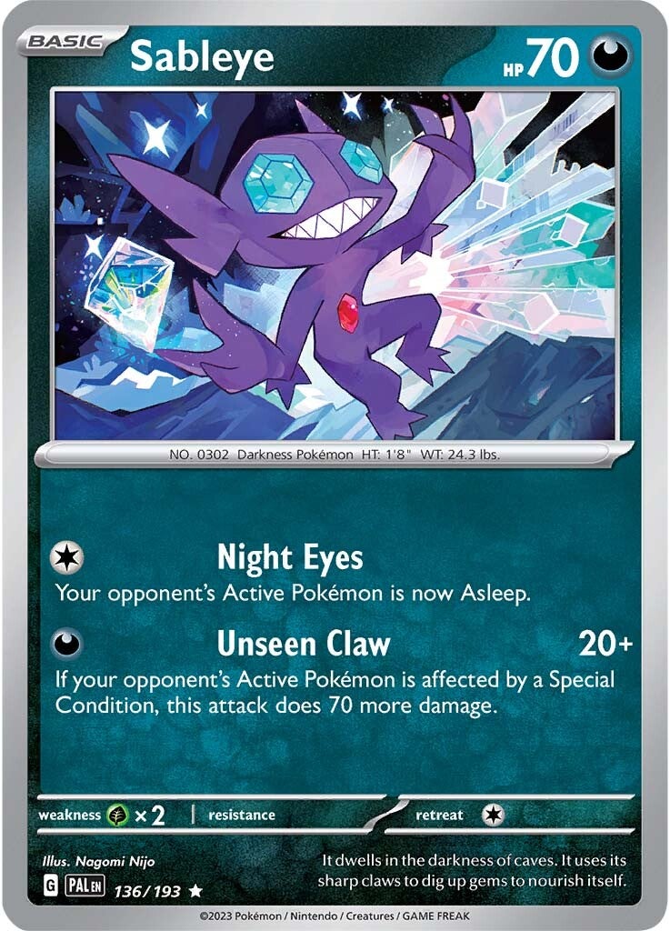 Sableye (136/193) [Scarlet & Violet: Paldea Evolved] | The Gaming-Verse