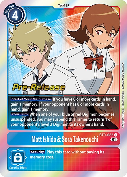 Matt Ishida & Sora Takenouchi [BT9-085] [X Record Pre-Release Promos] | The Gaming-Verse