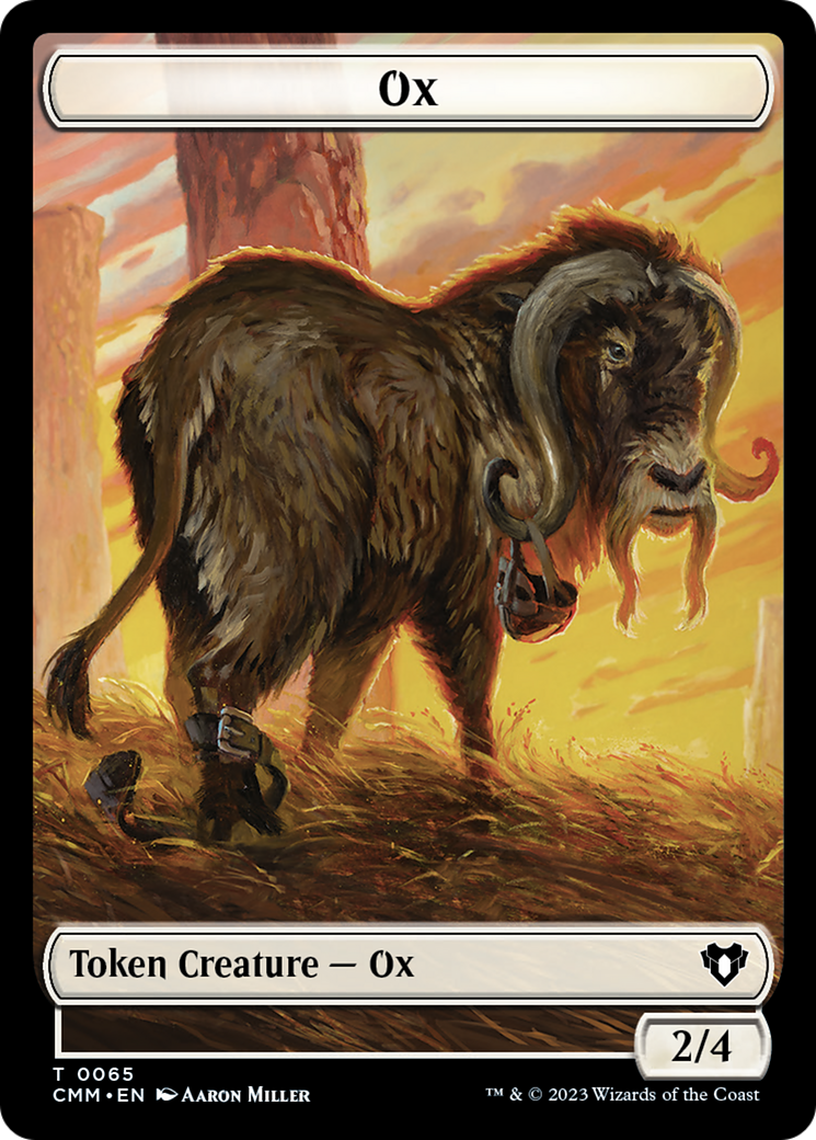 Phyrexian Golem // Ox Double-Sided Token [Commander Masters Tokens] | The Gaming-Verse