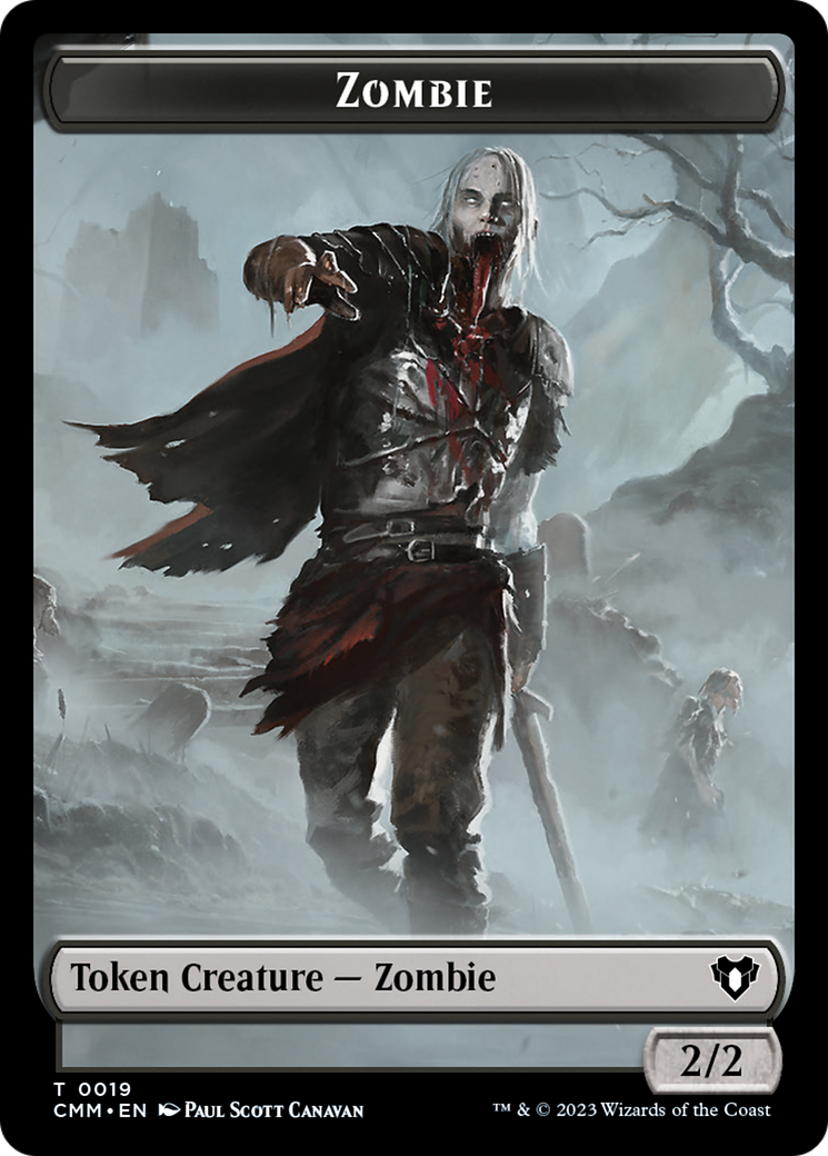 Zombie (0019) // Kor Soldier Double-Sided Token [Commander Masters Tokens] | The Gaming-Verse