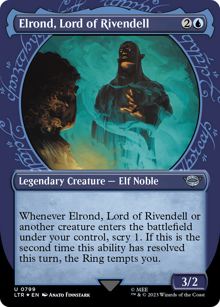 Elrond, Lord of Rivendell (Showcase) (Surge Foil) [The Lord of the Rings: Tales of Middle-Earth] | The Gaming-Verse