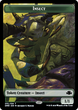 Insect // Construct Double-Sided Token [Dominaria Remastered Tokens] | The Gaming-Verse