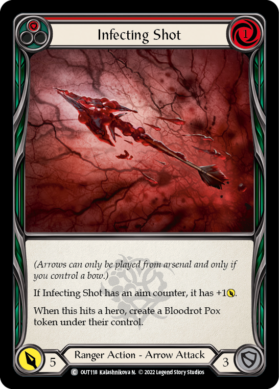 Infecting Shot (Red) [OUT118] (Outsiders)  Rainbow Foil | The Gaming-Verse