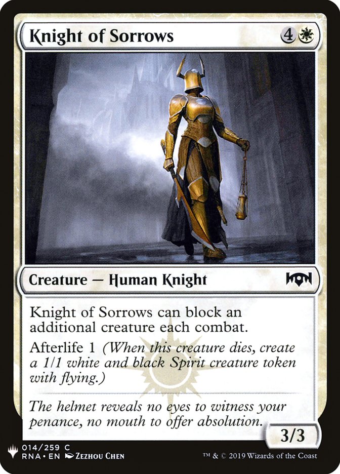 Knight of Sorrows [Mystery Booster] | The Gaming-Verse