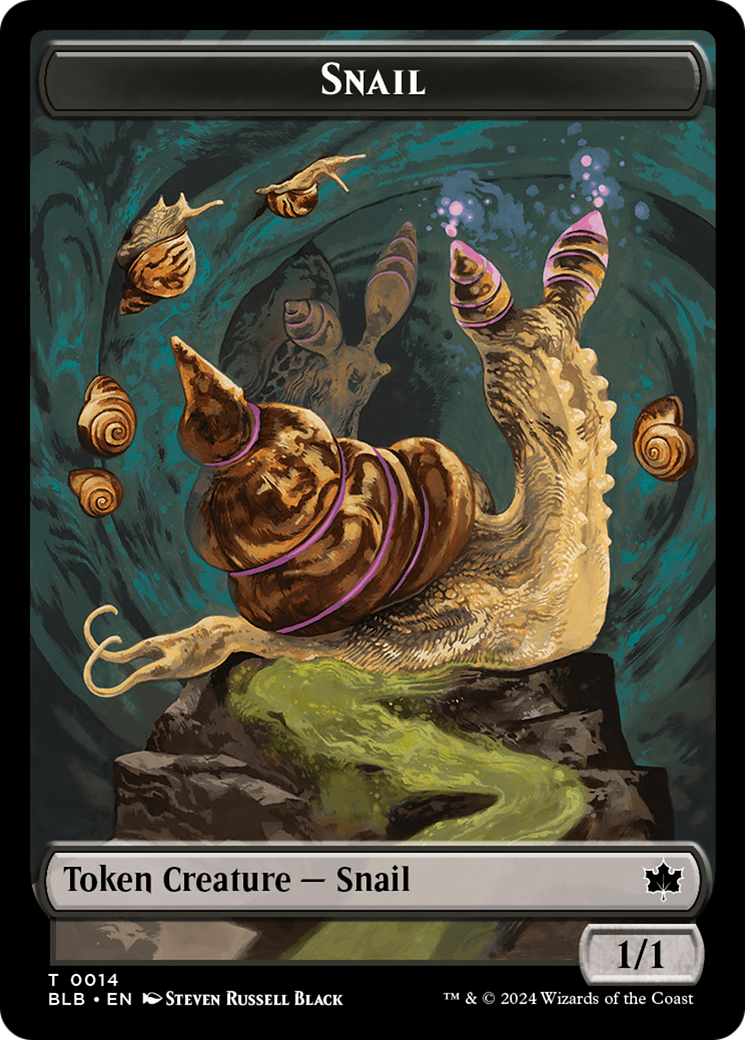 Snail // Thundertrap Trainer Double-Sided Token [Bloomburrow Tokens] | The Gaming-Verse