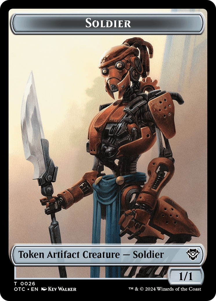 Drake // Soldier (0026) Double-Sided Token [Outlaws of Thunder Junction Commander Tokens] | The Gaming-Verse