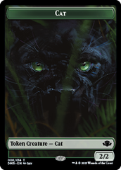 Elephant // Cat (008) Double-Sided Token [Dominaria Remastered Tokens] | The Gaming-Verse