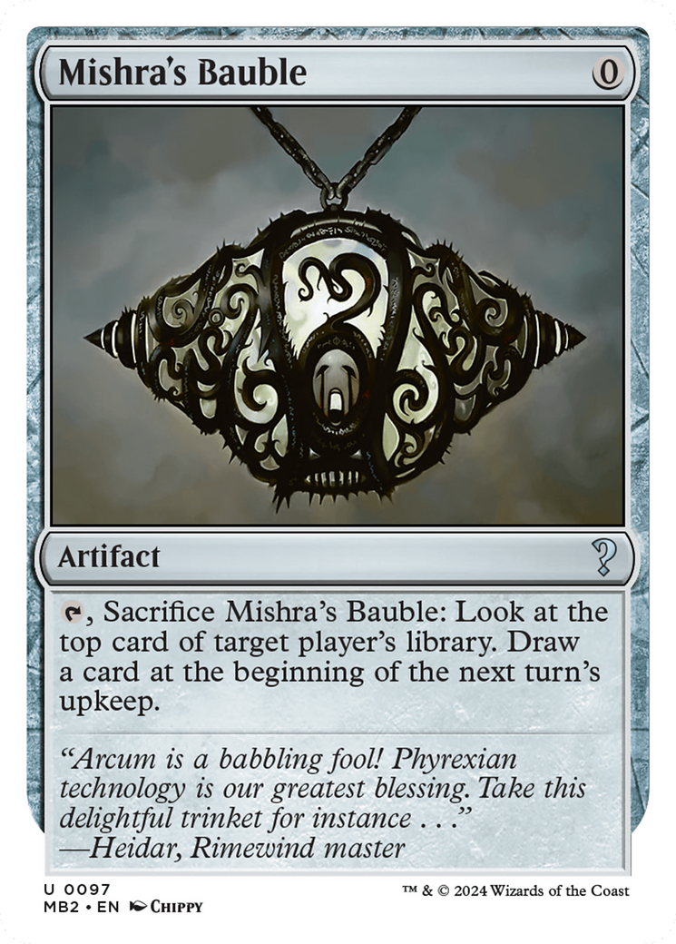 Mishra's Bauble (White Border) [Mystery Booster 2] | The Gaming-Verse