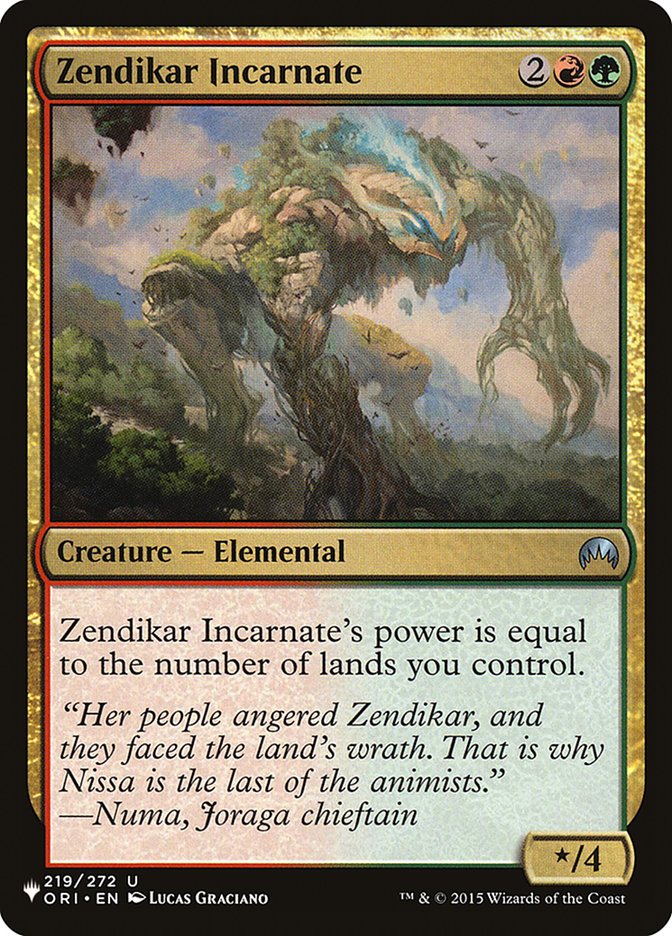 Zendikar Incarnate [The List] | The Gaming-Verse