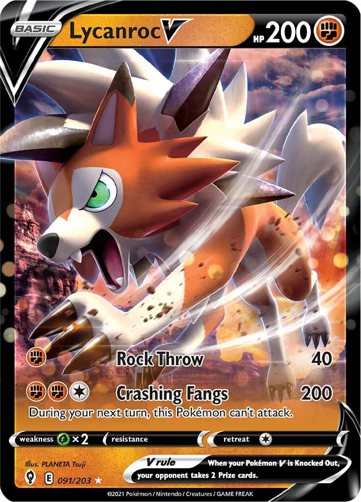 Lycanroc V (091/203) [Sword & Shield: Evolving Skies] | The Gaming-Verse