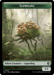 Saproling // Treasure Double-Sided Token [Bloomburrow Commander Tokens] | The Gaming-Verse