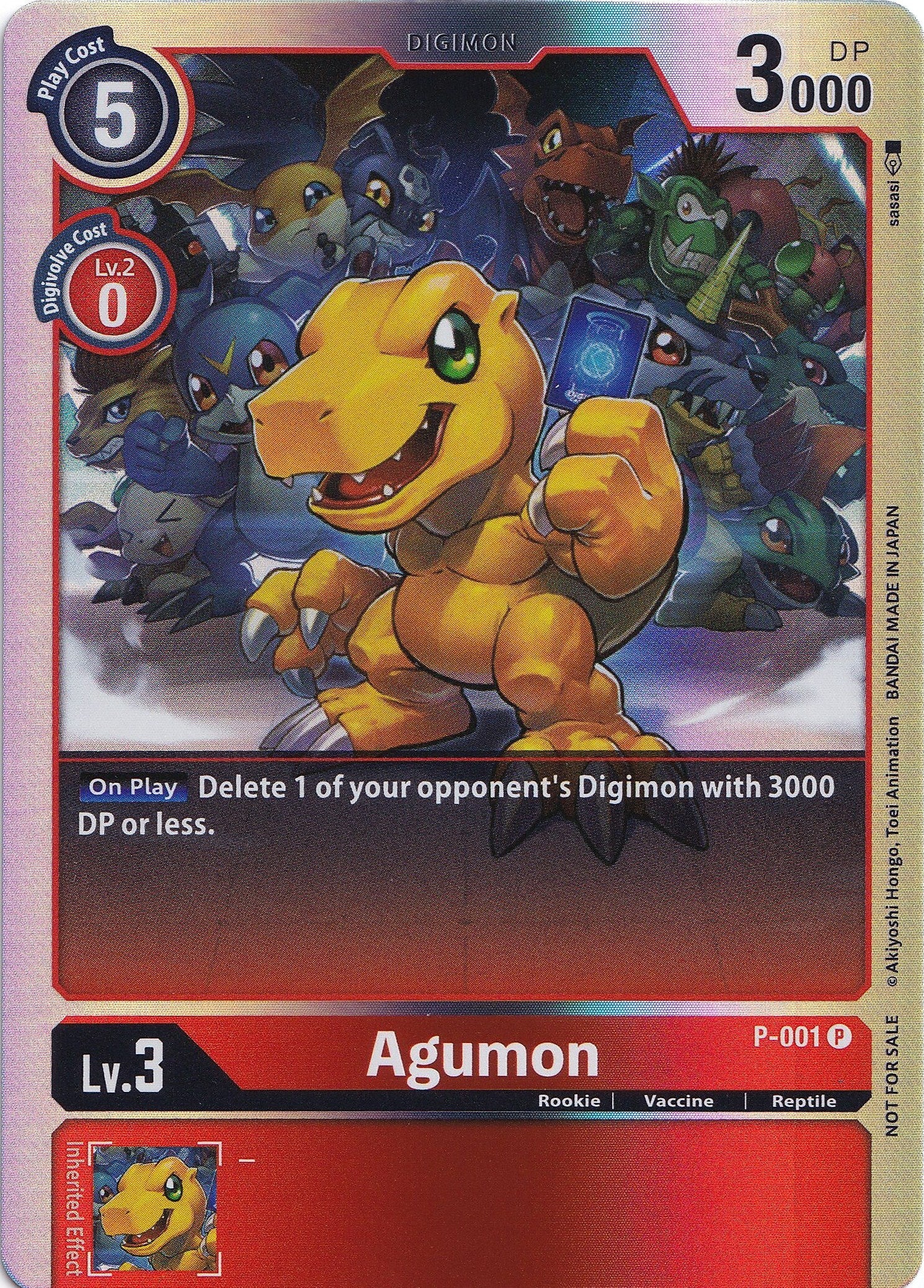 Agumon [P-001] (Rainbow Foil) [Promotional Cards] | The Gaming-Verse