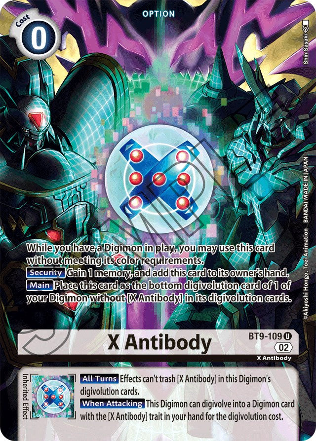 X Antibody [BT9-109] (Alternate Art) [Starter Deck: Beelzemon Advanced Deck Set] | The Gaming-Verse