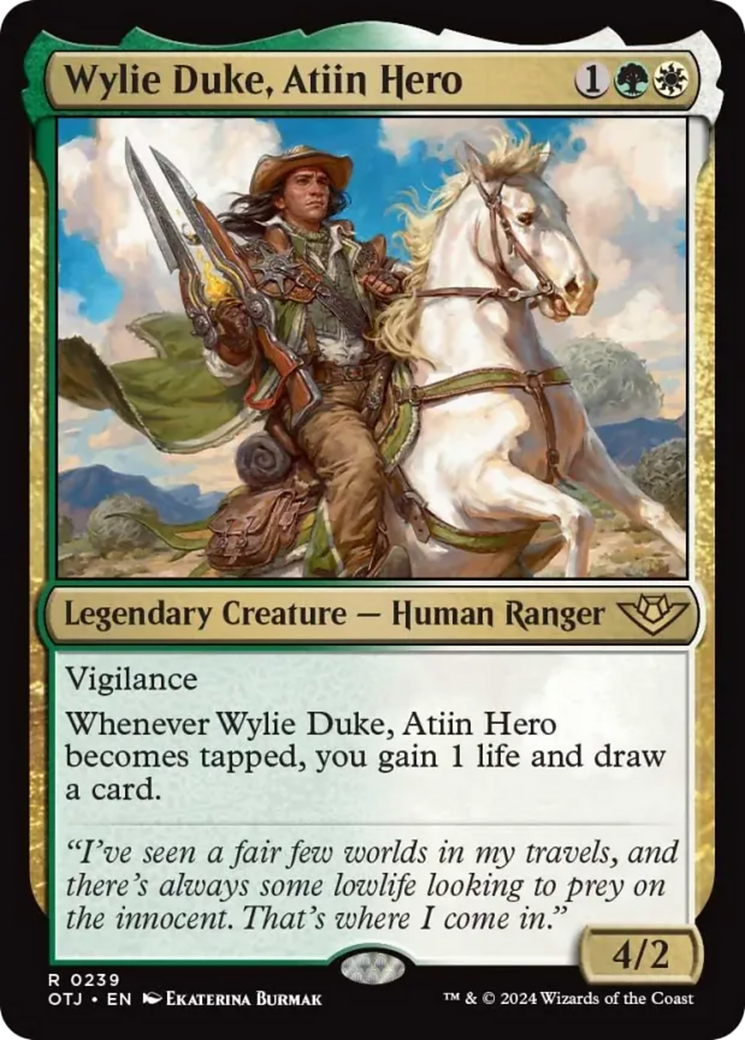 Wylie Duke, Atiin Hero [Outlaws of Thunder Junction] | The Gaming-Verse