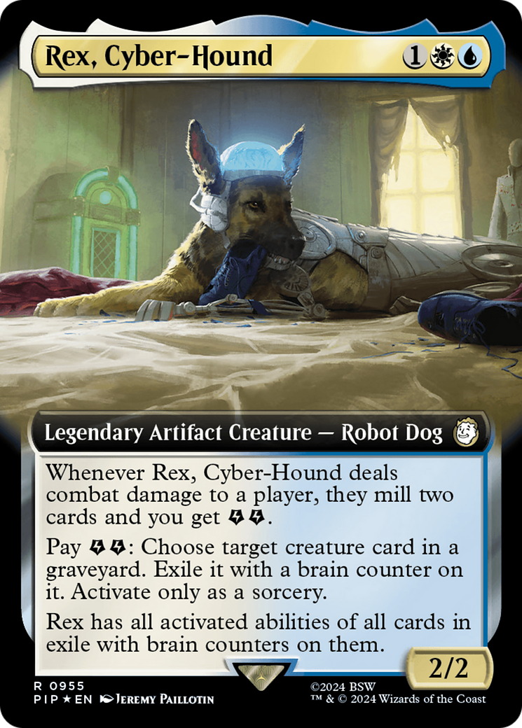 Rex, Cyber-Hound (Extended Art) (Surge Foil) [Fallout] | The Gaming-Verse