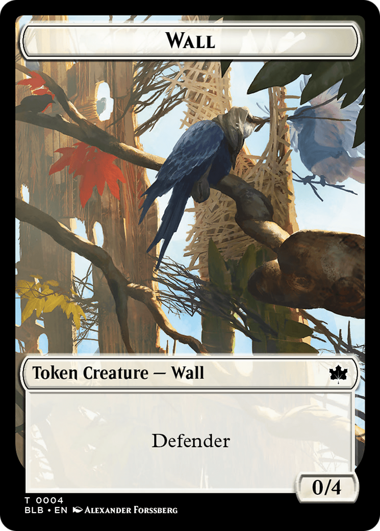 Wall // Intrepid Rabbit Double-Sided Token [Bloomburrow Tokens] | The Gaming-Verse