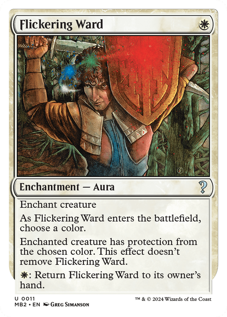 Flickering Ward (White Border) [Mystery Booster 2] | The Gaming-Verse