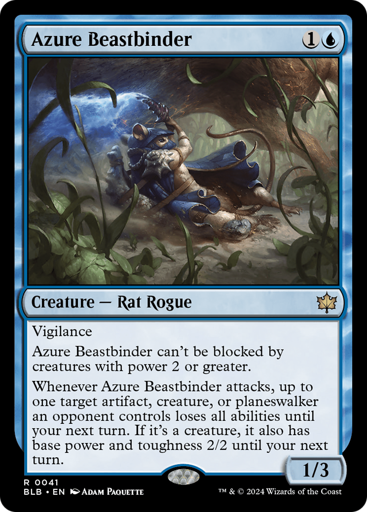 Azure Beastbinder [Bloomburrow] | The Gaming-Verse