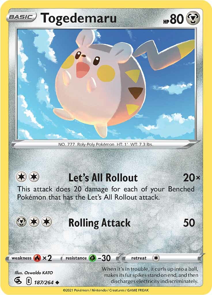 Togedemaru (187/264) [Sword & Shield: Fusion Strike] | The Gaming-Verse