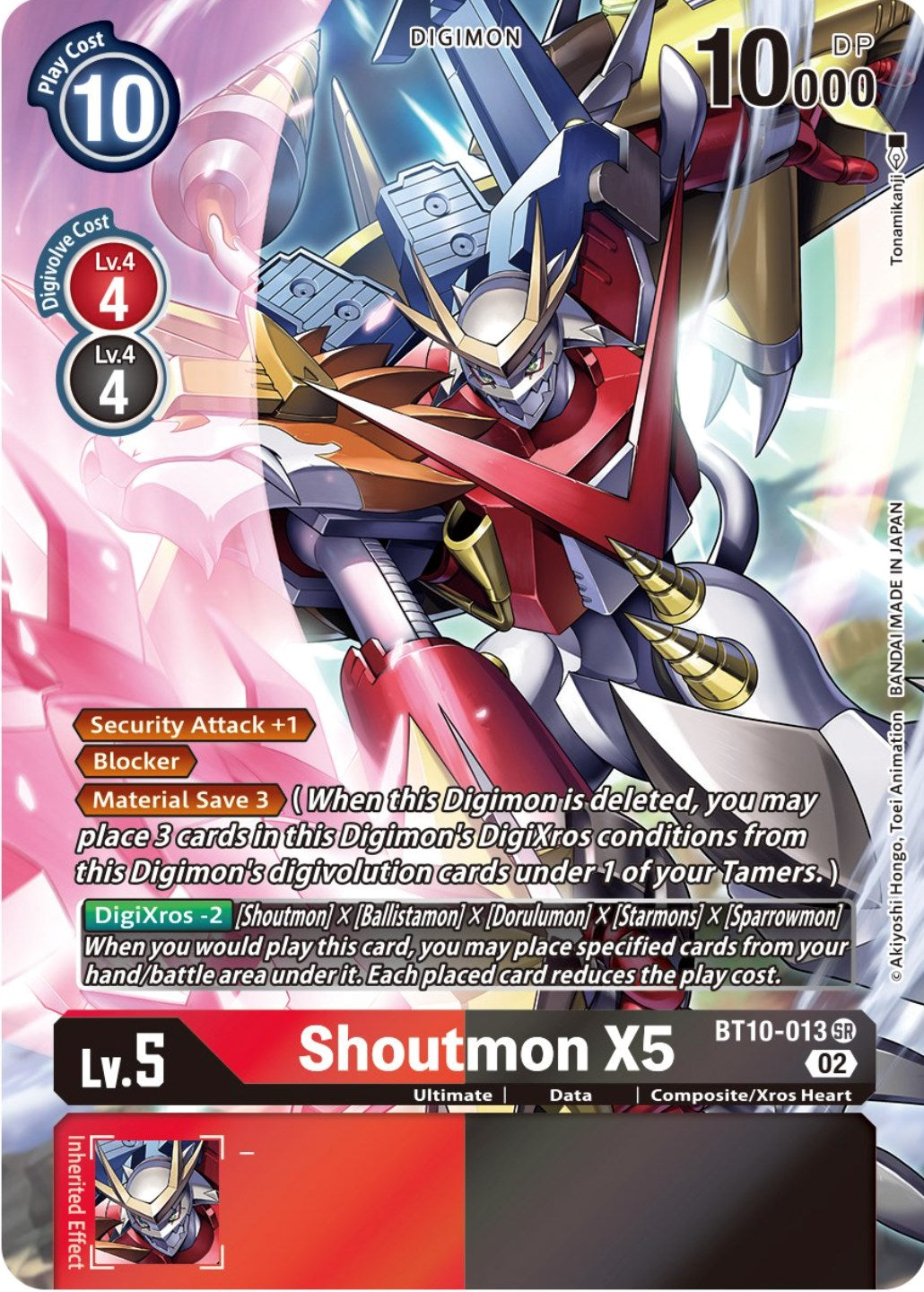 Shoutmon X5 [BT10-013] (Alternate Art) [Xros Encounter] | The Gaming-Verse