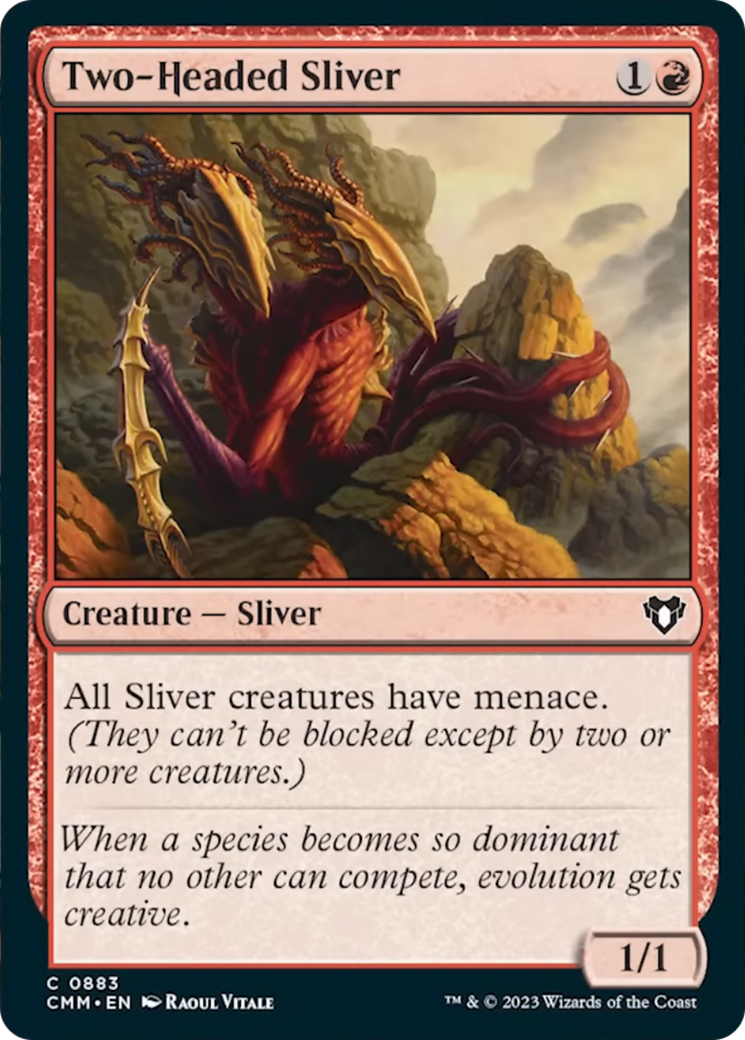 Two-Headed Sliver [Commander Masters] | The Gaming-Verse