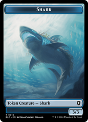 Elemental // Shark Double-Sided Token [Bloomburrow Commander Tokens] | The Gaming-Verse