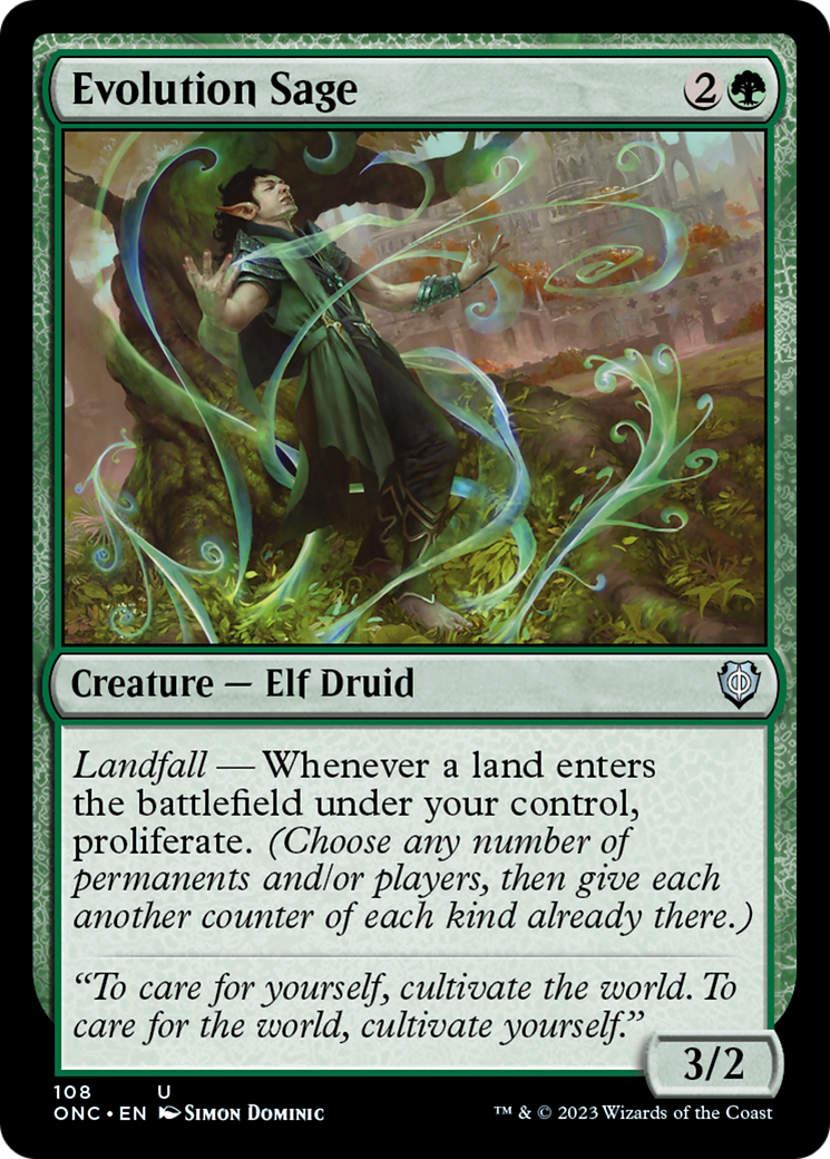 Evolution Sage [Phyrexia: All Will Be One Commander] | The Gaming-Verse