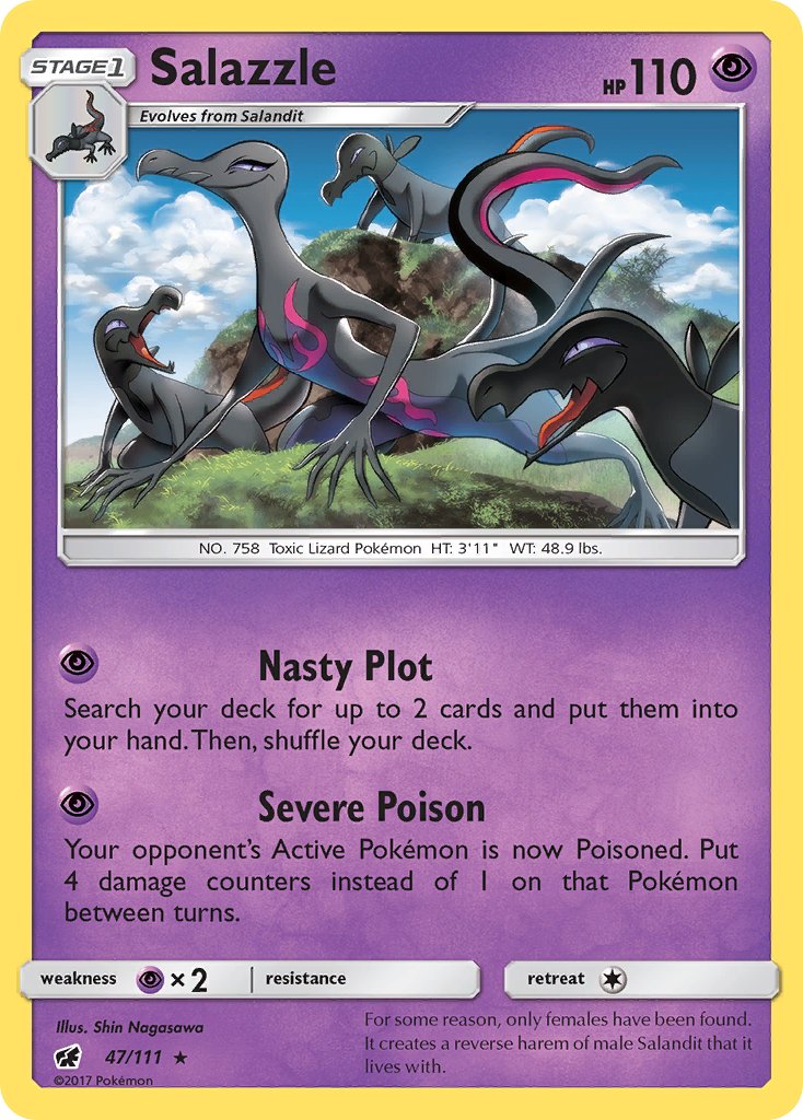 Salazzle (47/111) (Theme Deck Exclusive) [Sun & Moon: Crimson Invasion] | The Gaming-Verse