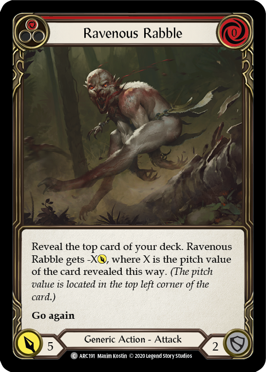 Ravenous Rabble (Red) [ARC191] Unlimited Rainbow Foil | The Gaming-Verse