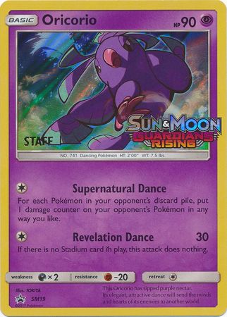 Oricorio (SM19) (Staff Prerelease Promo) [Sun & Moon: Black Star Promos] | The Gaming-Verse