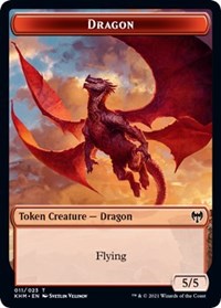 Dragon // Thopter Double-sided Token [Kaldheim Commander Tokens] | The Gaming-Verse