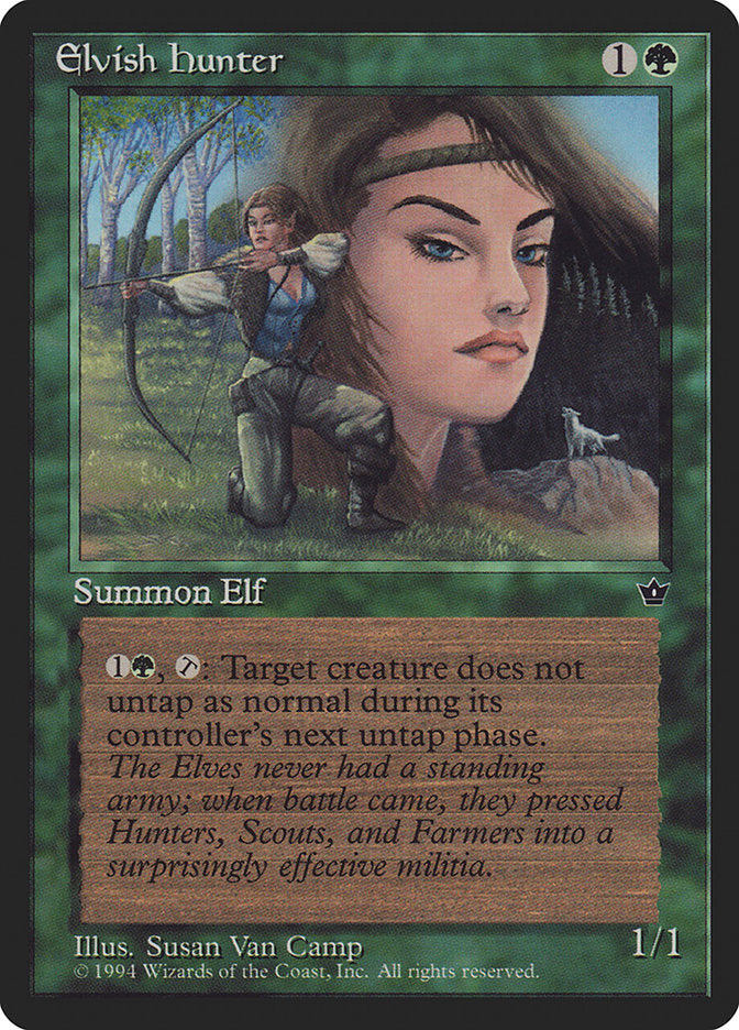 Elvish Hunter (Susan Van Camp) [Fallen Empires] | The Gaming-Verse