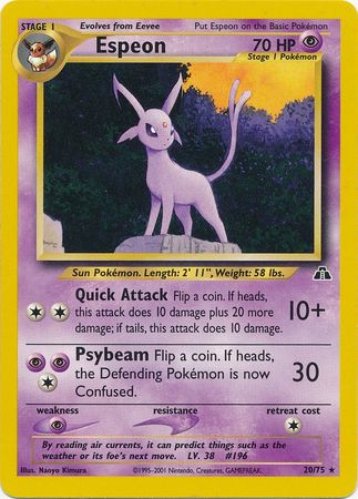 Espeon (20/75) [Neo Discovery Unlimited] | The Gaming-Verse