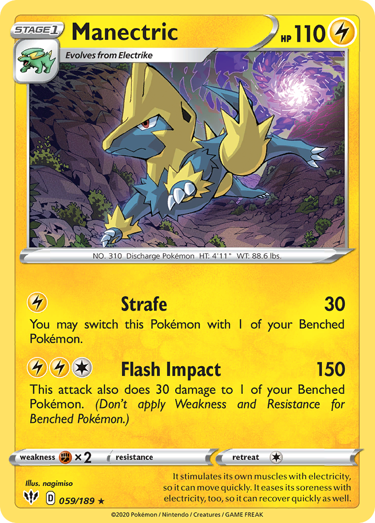 Manectric (059/189) [Sword & Shield: Darkness Ablaze] | The Gaming-Verse