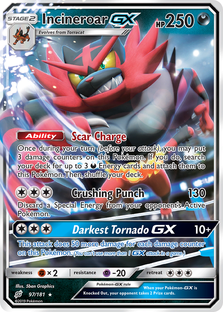 Incineroar GX (97/181) [Sun & Moon: Team Up] | The Gaming-Verse