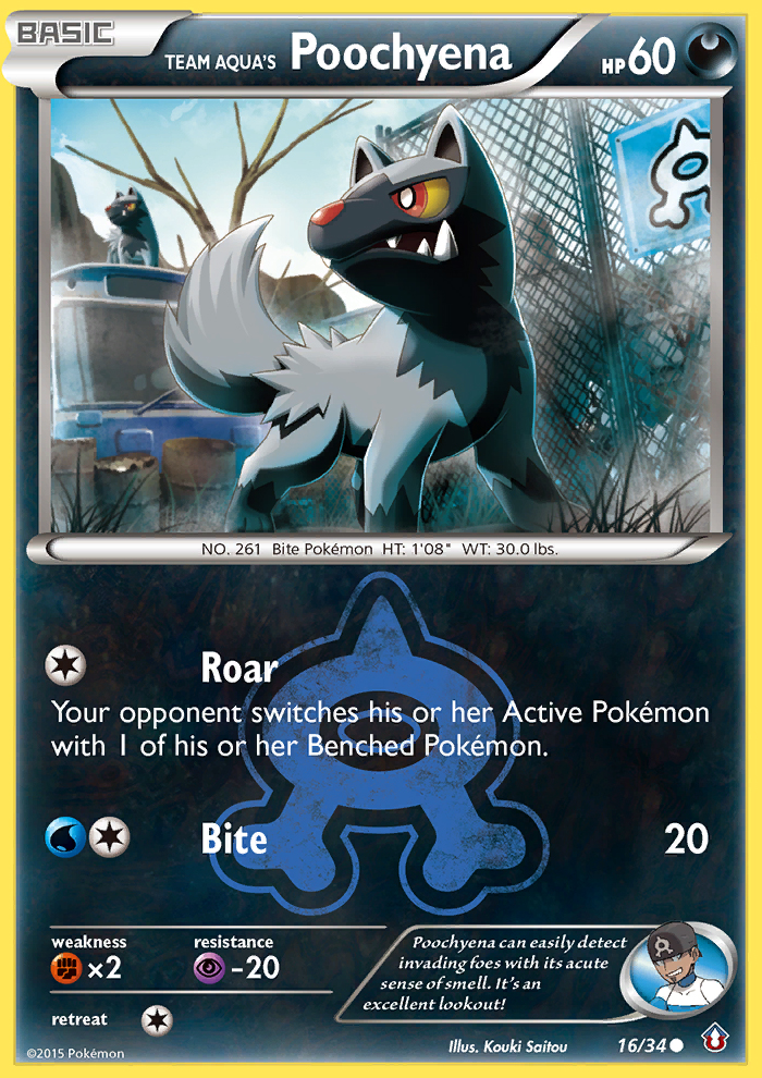 Team Aqua's Poochyena (16/34) [XY: Double Crisis] | The Gaming-Verse