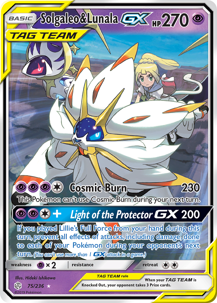 Solgaleo & Lunala GX (75/236) [Sun & Moon: Cosmic Eclipse] | The Gaming-Verse