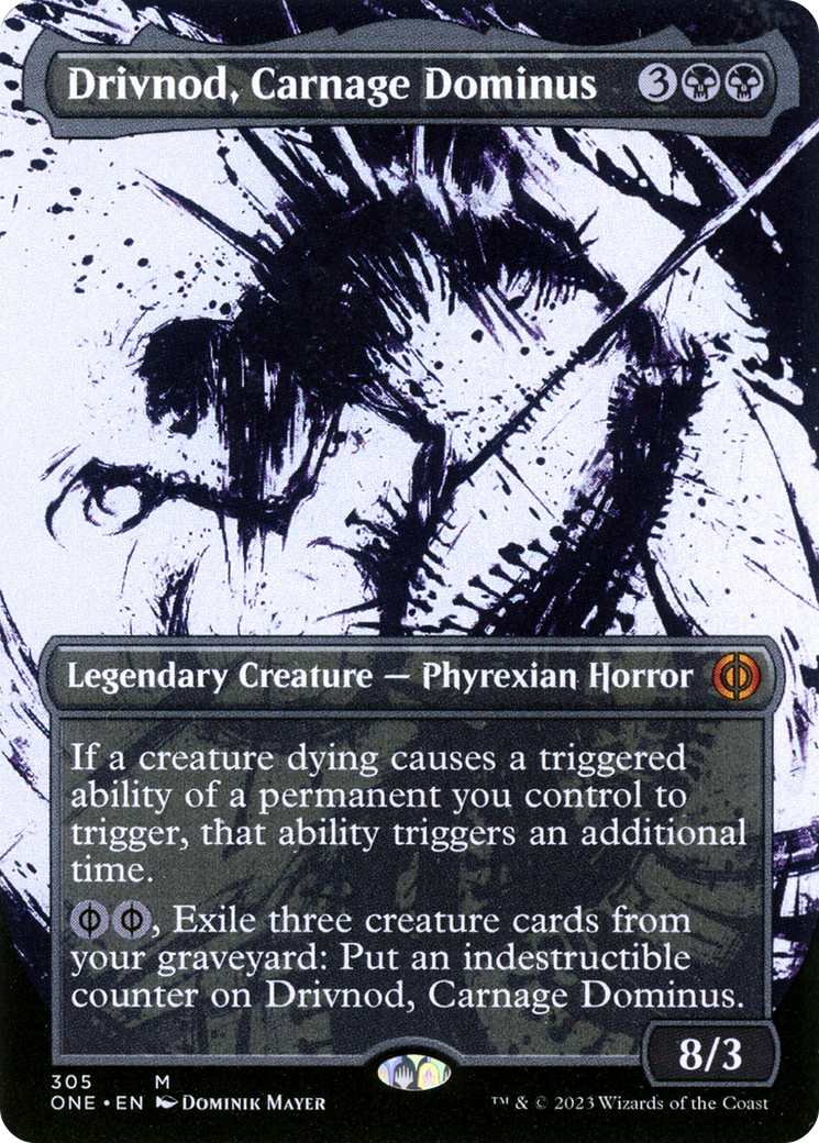 Drivnod, Carnage Dominus (Borderless Ichor) [Phyrexia: All Will Be One] | The Gaming-Verse