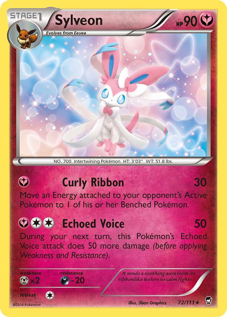 Sylveon (72/111) (Theme Deck Exclusive) [XY: Furious Fists] | The Gaming-Verse