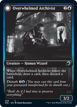 Overwhelmed Archivist // Archive Haunt [Innistrad: Double Feature] | The Gaming-Verse