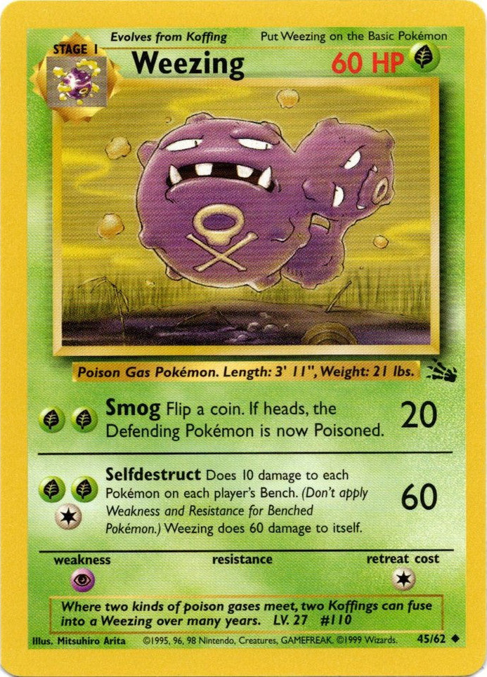 Weezing (45/62) [Fossil Unlimited] | The Gaming-Verse