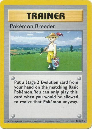 Pokemon Breeder (76/102) [Base Set Shadowless Unlimited] | The Gaming-Verse