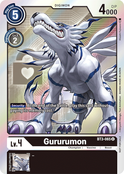 Gururumon [BT3-065] (Buy-A-Box Promo) [Release Special Booster Ver.1.5 Promos] | The Gaming-Verse