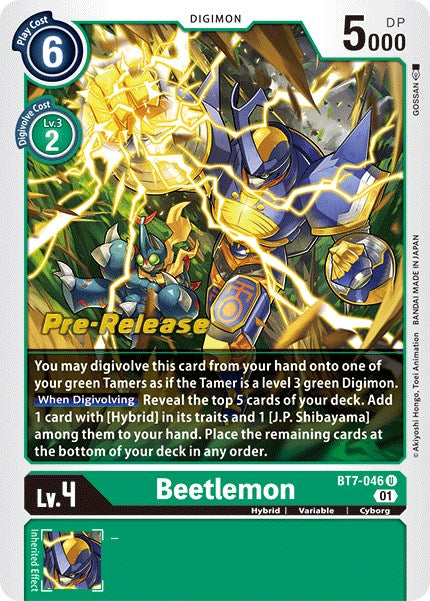 Beetlemon [BT7-046] [Next Adventure Pre-Release Cards] | The Gaming-Verse