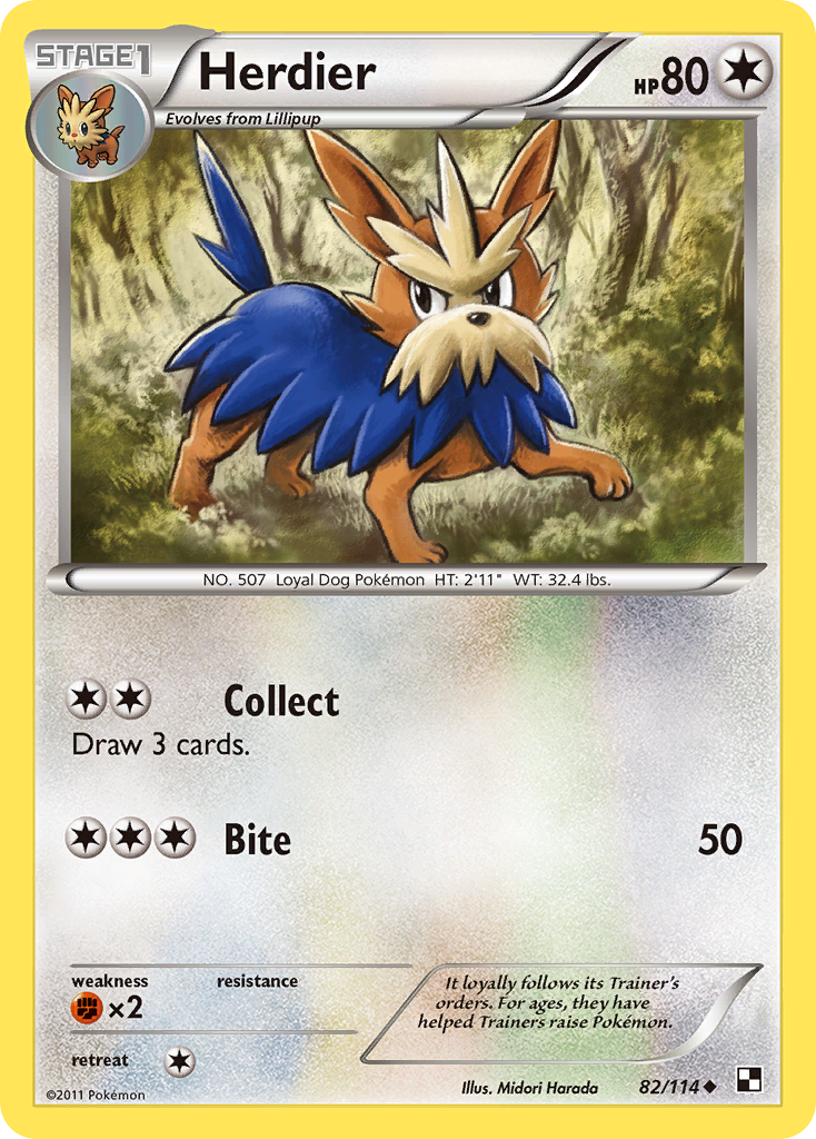 Herdier (82/114) [Black & White: Base Set] | The Gaming-Verse